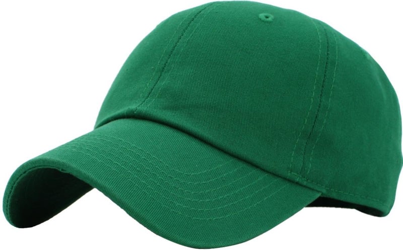 KBETHOS KB-LOW KGN Classic Cotton Dad Hat Adjustable Plain Cap. Polo Style Low Profile (Unstructured) (Classic) Kelly Green Adjustable - Image 1